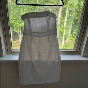 White House Black Market Elegant White Strapless Dress